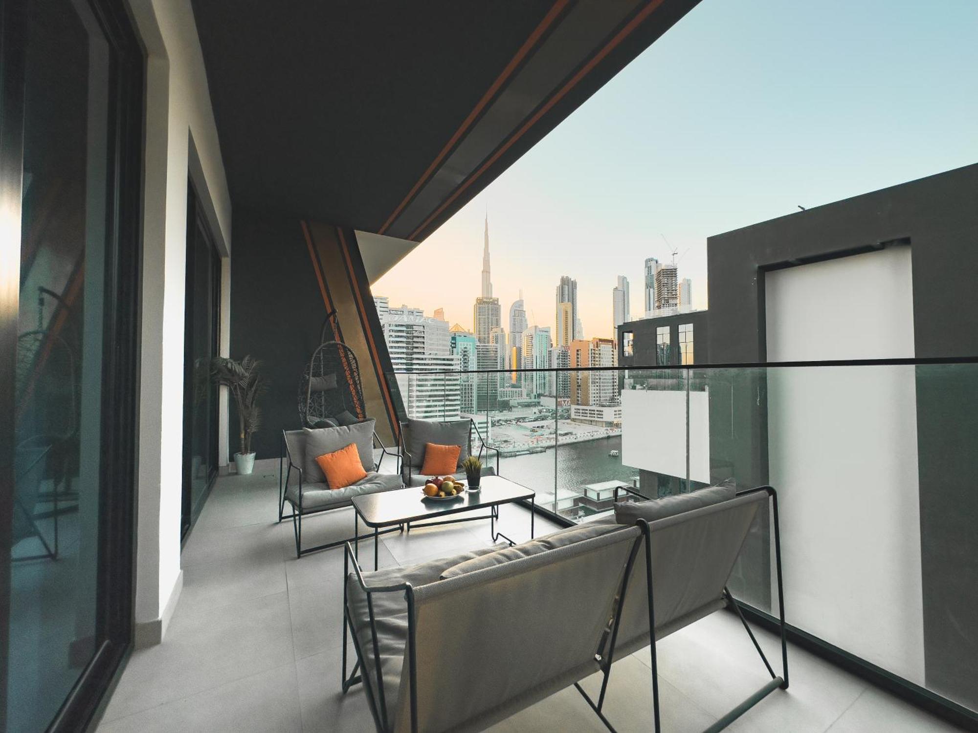 Apartment Fam Living Modern Smart At Business Bay With Iconic Burj And Canal Views Dubai