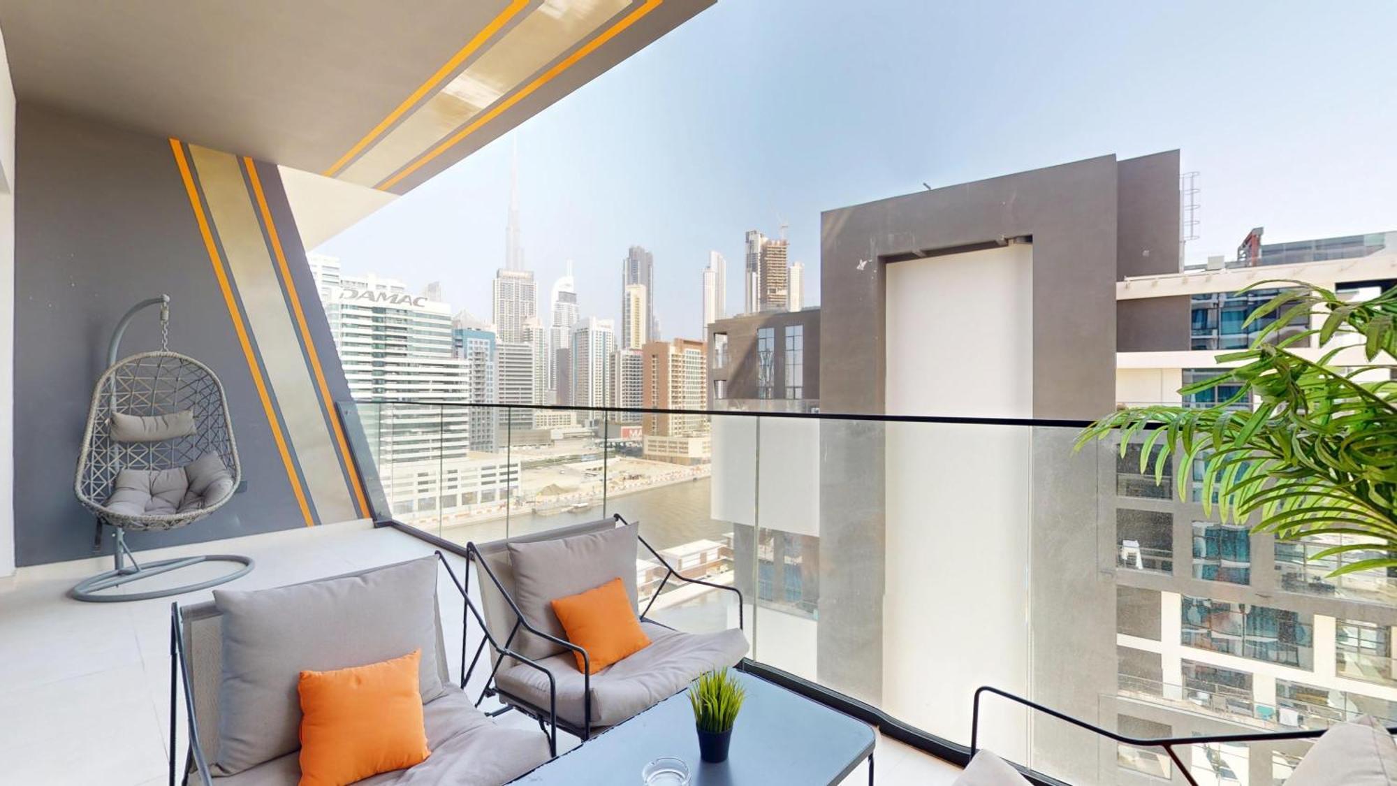 Apartment Fam Living Modern Smart At Business Bay With Iconic Burj And Canal Views